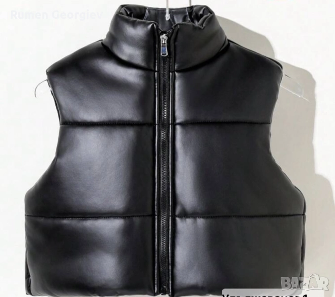 Дамски кожен елек, снимка 1