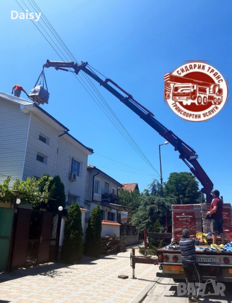 Камион с кран 21м. Транспортни услуги , снимка 1