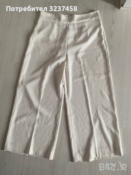 Дамски бял панталон ЗАРА, снимка 1