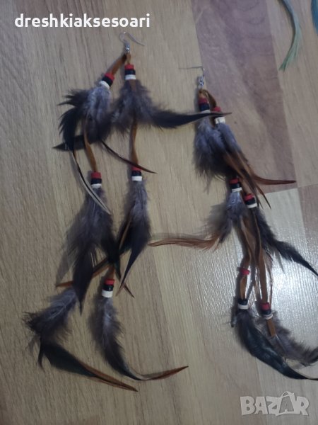  Обеци с пера 4бр 40лв +подарък, снимка 1