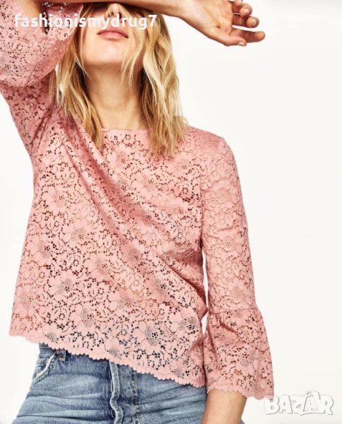 Zara дантелена блузка , снимка 1