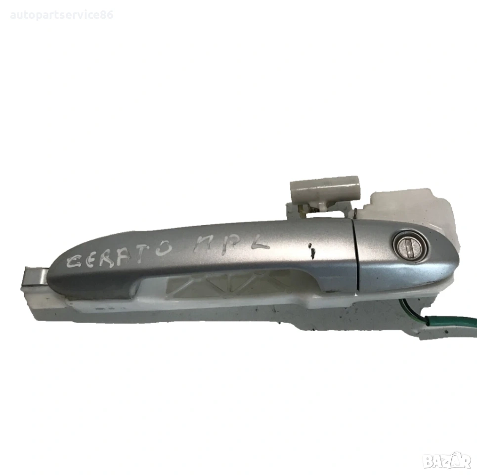 Външна дръжка предна лява врата сребриста за KIA Cerato 1.5 CRDi (2004), снимка 1