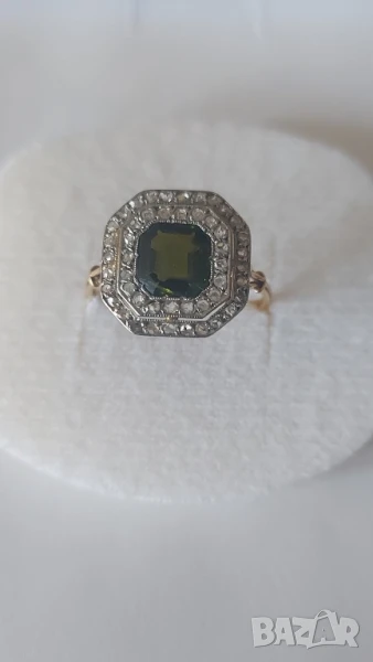 Златен пръстен с диаманти, снимка 1