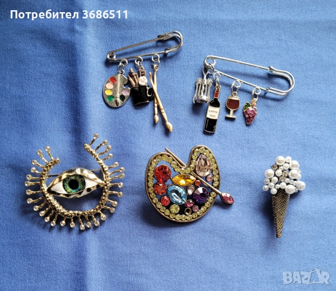 Различни видове брошки, снимка 1