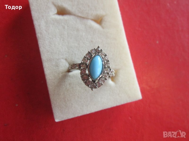 Уникален сребърен пръстен с камък, снимка 1