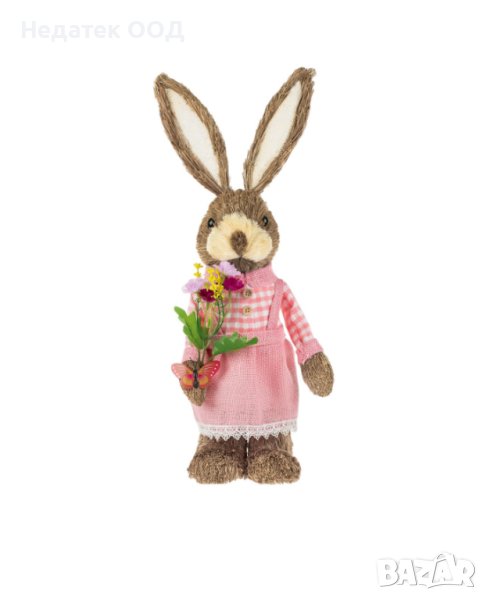Великденска декорация, Зайче с рокля, 50 см, снимка 1