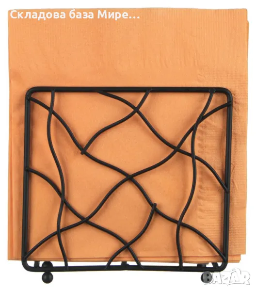 Метален салфетник, 14x4.5x14 сантиметра, снимка 1