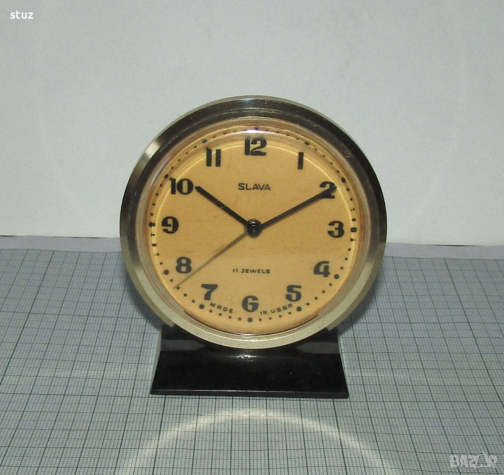 Будилник Слава с черна основа, снимка 1