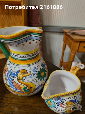 Уникален ръчно рисуван комплект керамика , снимка 12 - Декорация за дома - 51675275
