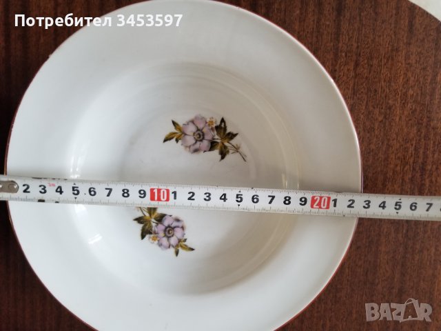 17 броя български чинии порцеланови, "IZIDA" , снимка 5 - Чинии - 37662469