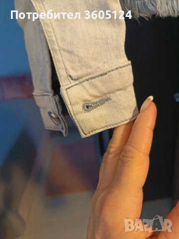 Оригинално дънково яке KARL LAGERFELD размер XS, снимка 3 - Якета - 53068923