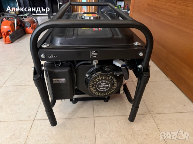 Бензинов генератор Hyundai HHY7000FE - монофазен, снимка 4 - Други машини и части - 53526219