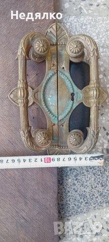 Старинни бронзови австрийски дръжки за врати, снимка 12 - Антикварни и старинни предмети - 43102168