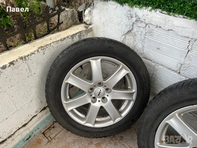 Оригинални немски джанти RiaL, 17”, 5x108 централен отвор 70 с гуми Sumitomo 225/55/17, снимка 6 - Гуми и джанти - 50755078