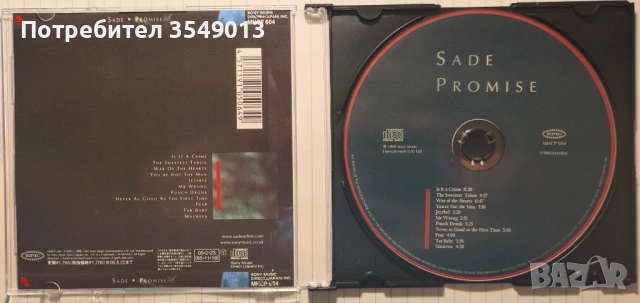 Неофициални cd / цд компакт дискове - нови - SADE, снимка 16 - CD дискове - 53528135