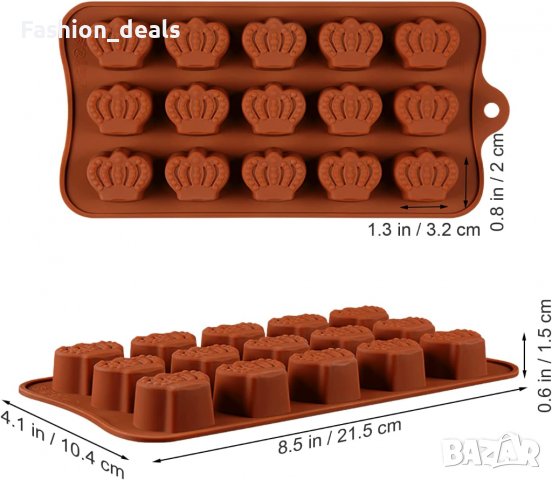 Нови 2 броя Силиконова тава за шоколад Форма за печене Сладкарство , снимка 2 - Аксесоари за кухня - 39012445