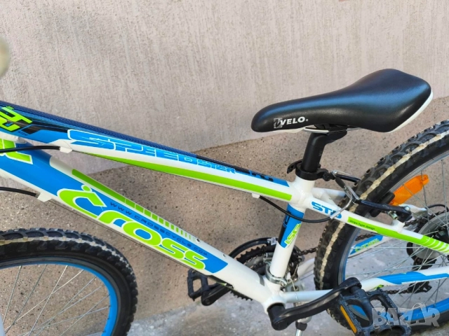 Алуминиев детски велосипед 24 цола Cross, снимка 6 - Велосипеди - 51526511