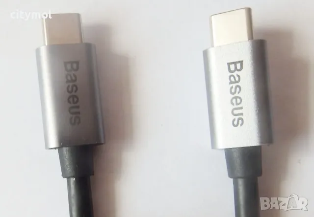 Кабел Baseus, Type-C към Type-C, 66W, 80 см, снимка 2 - USB кабели - 47462199