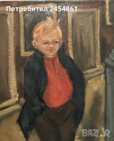 картина, Гаврош, масло, антика, момче, art, маслени бои, изкуство , снимка 2 - Картини - 43446880