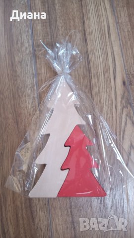 Дървена елха с акцент, снимка 3 - Декорация за дома - 43602539