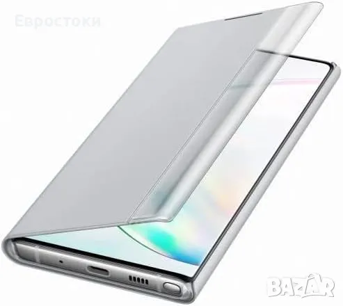 Оригинален калъф Samsung Galaxy Note 10, Galaxy Note 10 5G Clear View Cover – сребрист, снимка 5 - Калъфи, кейсове - 49426329