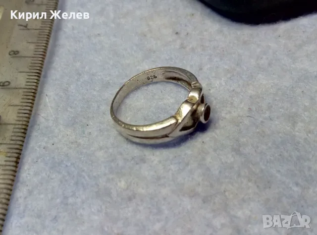 СТАР АНГЛИЙСКИ СРЕБЪРЕН ПРЪСТЕН СРЕБРО 925 с ГНЕЗДО За ВГРАЖДАНЕ на СКЪПОЦЕНЕН КАМЪК 47545, снимка 4 - Пръстени - 49704297
