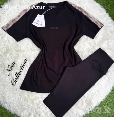 дамски комплекти тениска Guess и клин рипс , снимка 11 - Комплекти - 50331998