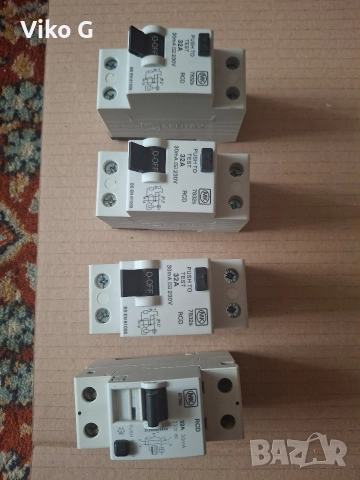 Двуполюсен контактор RCD 30mA