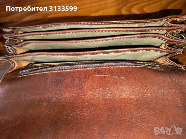 Италианска чанта от естествена кожа, винтидж. За ценители на уникати. , снимка 5 - Чанти - 51472928