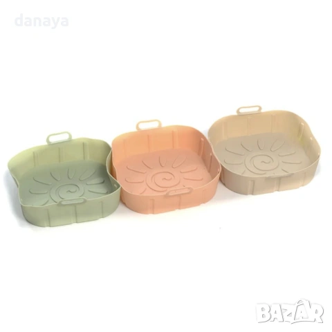 6338 Квадратна силиконова форма за Airfryer, 22х22см, снимка 6 - Форми - 53142320