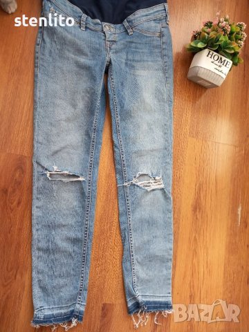 Накъсани дънки за бременни от H&M Мama Skinny High Rib, снимка 7 - Дрехи за бременни - 39973109