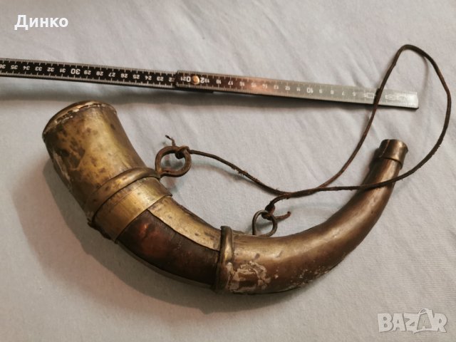 Стара  барутница от 19век, снимка 2 - Антикварни и старинни предмети - 33682567