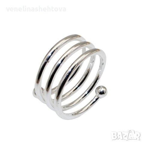 Комплект 6 броя пръстени за салфетки от плат сребрист цвят, снимка 2 - Други - 43891613