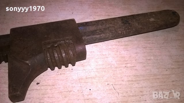 АНТИК-стар раздвижен ключ-антика-внос швеицария 25х6см, снимка 5 - Ключове - 26646611