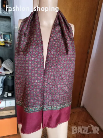 Елегантен шал коприна и вълна, снимка 2 - Шалове - 48272598