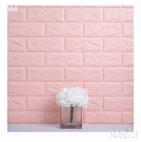 Комплект от 10 3D тапетни плочки, Cyrax, 35 x 38 см, дебелина 3 мм, полиетилен, тухлен мотив., снимка 5 - Други стоки за дома - 52585566