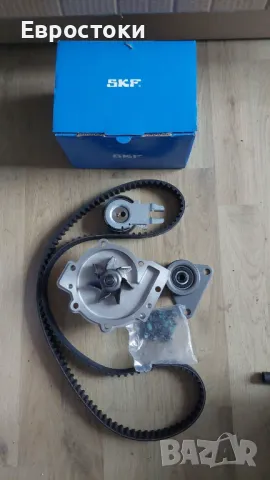 Комплект ангренажен ремък с водна помпа SKF VKMC 06038 брой зъби: 142, със заоблен профил на зъбите , снимка 11 - Части - 48348736