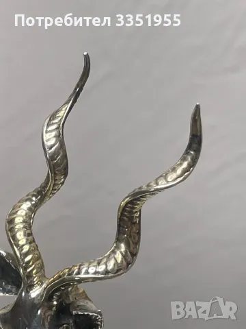 Статуетка на Елен от масивно сребро, снимка 5 - Статуетки - 49878252