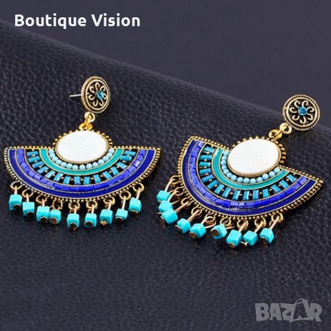 Ново! Обеци с камъни