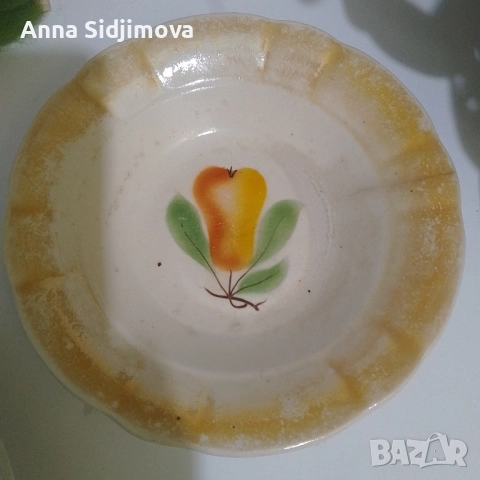 Стар български порцелан Бонония чинии, снимка 3 - Антикварни и старинни предмети - 51839589