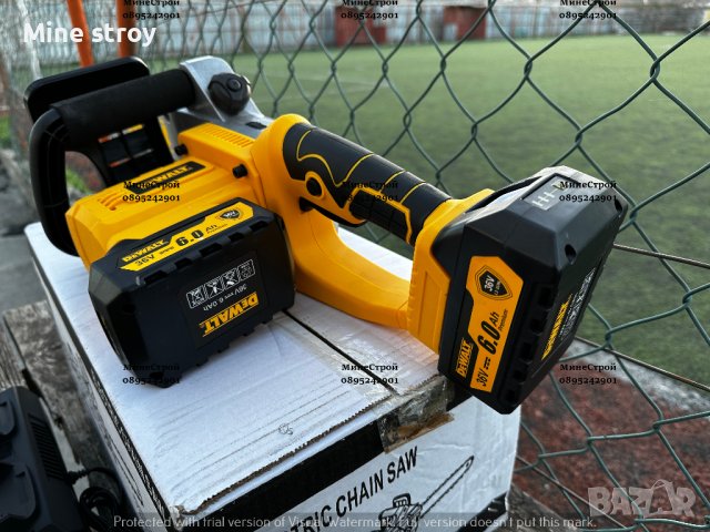 Акумулаторна Резачка за Дърва DeWalt 36V 6.0AH Верижен Трион Девалт, снимка 4 - Градинска техника - 39759516