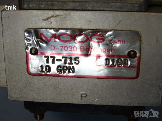 Серво клапан MOOG 10 GPM flow control servo valve 2-stage 210Bar, снимка 5 - Резервни части за машини - 37998790