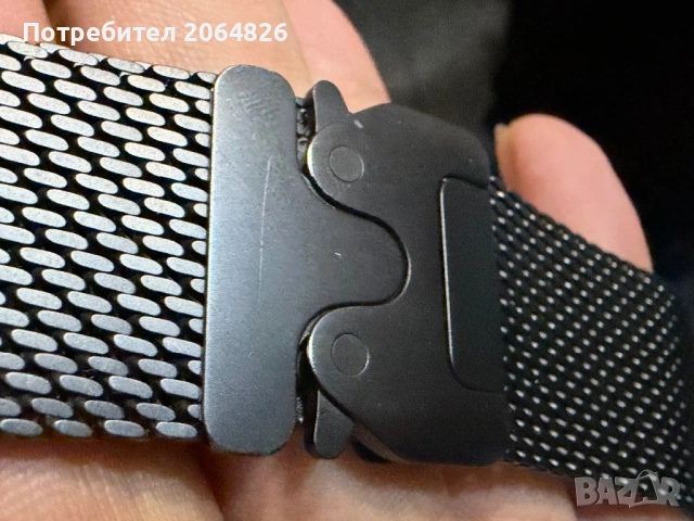 Каишка за Apple Watch ultra Milanese Loop Black, снимка 3 - Смарт гривни - 53436259