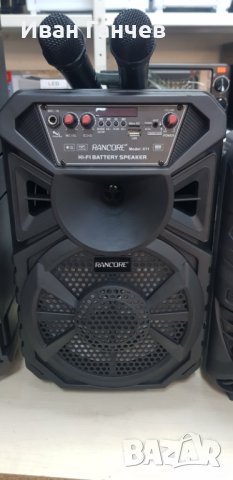 Караоке, активна тонколона 1000w с безжични микрофона 2бр. и дистационно модел: Ранкор Х11