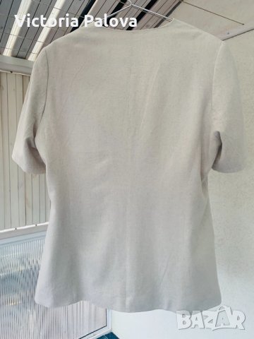 Стилно модерно дамско сако айвъри, снимка 2 - Сака - 32252581