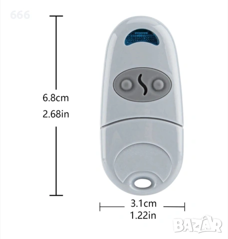 Съвместимо дистанционно управление 433 MHz, разстояние на предаване 50-100m, включва батерия, снимка 4 - Друга електроника - 53248919