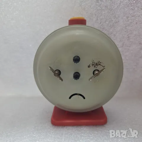 Механичен! Голям Настолен Часовник/Будилник/ ЯНТАРЪ, 4 КАМНЯ, СССР, снимка 5 - Антикварни и старинни предмети - 47621369