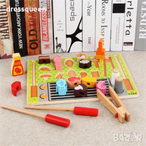 3571 Комплект за барбекю-дървен пъзел, снимка 4 - Игри и пъзели - 37773362