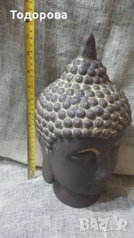 Ефектна керамична реплика на будистко божество, снимка 3 - Антикварни и старинни предмети - 27959923