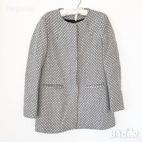 Дамско палто Benetton Бенетон черно и бяло